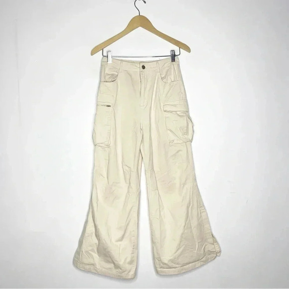 Mable x Tuckernuck Women's Khaki Cargo Wide Leg Pants Size Small - Picture 2 of 7